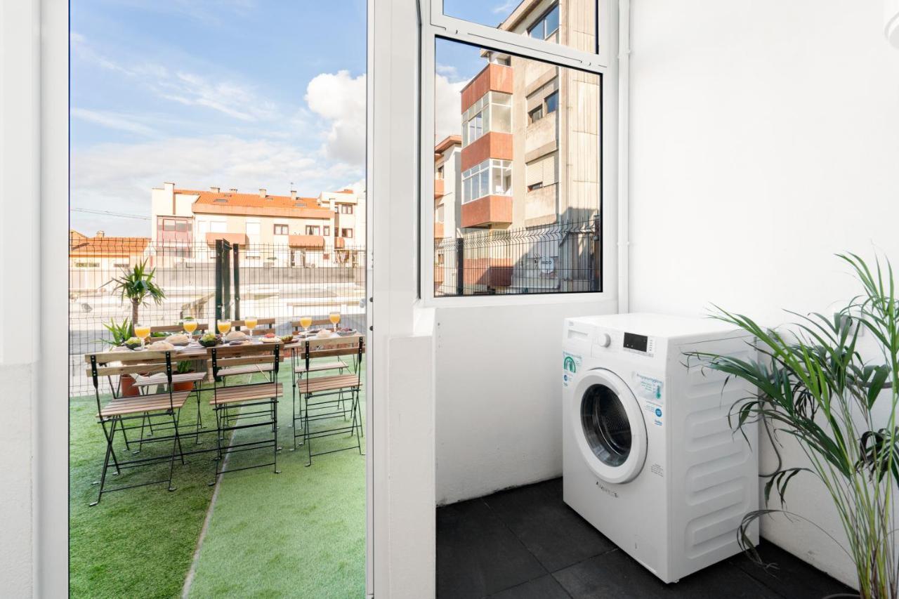Host Wise - Spacious Fresh Flat W Terrace - Near Sea Espinho  Luaran gambar